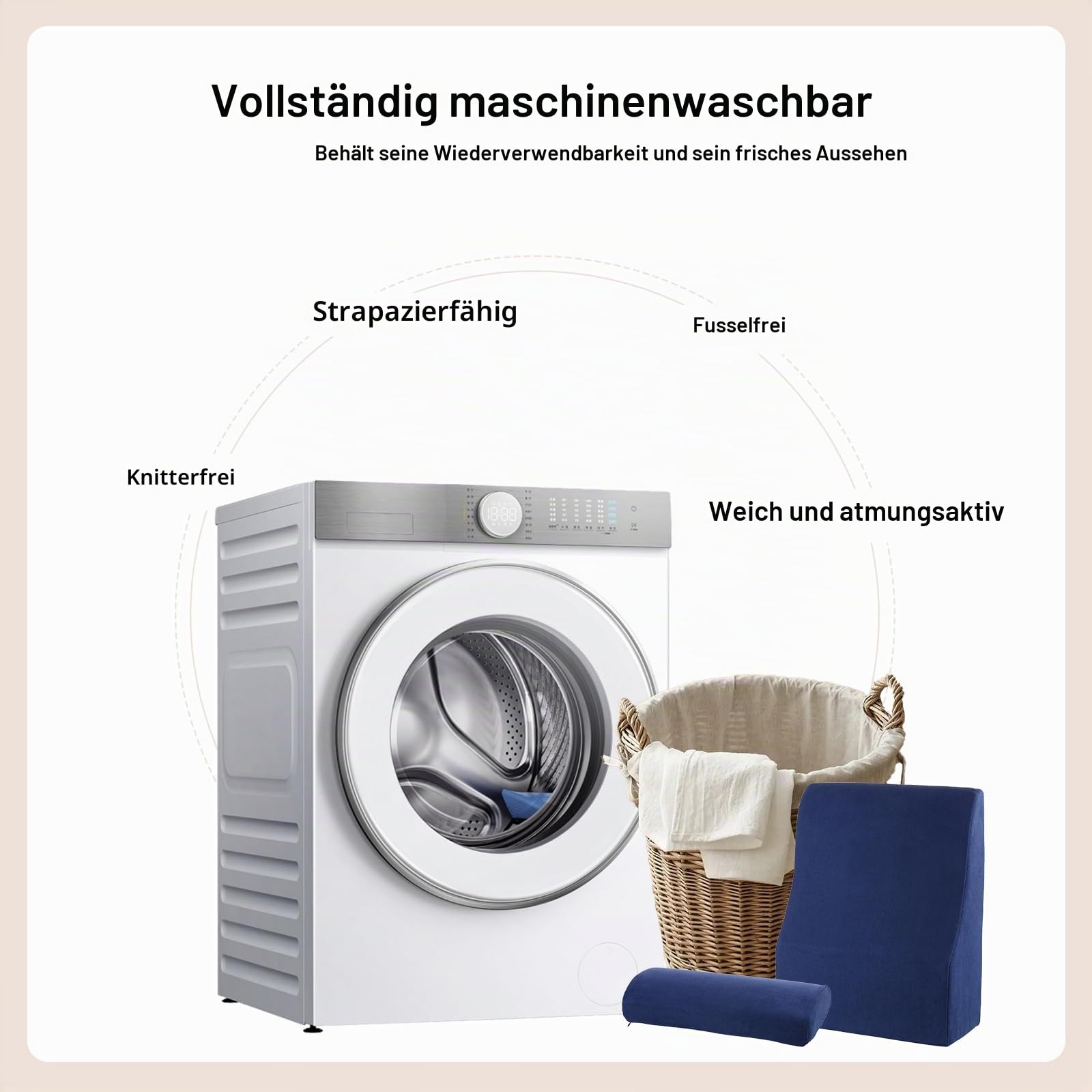 WSJHNLBEDC Lesekissen/Rückenkissen für Bett und Sofa, Memory Schaum Orthopädisches Keilkissen Verstellbare Kopfstütze und Abnehmbarer Bezug für Rücken, Nacken Und Beine, Blau, 57x45x30cm