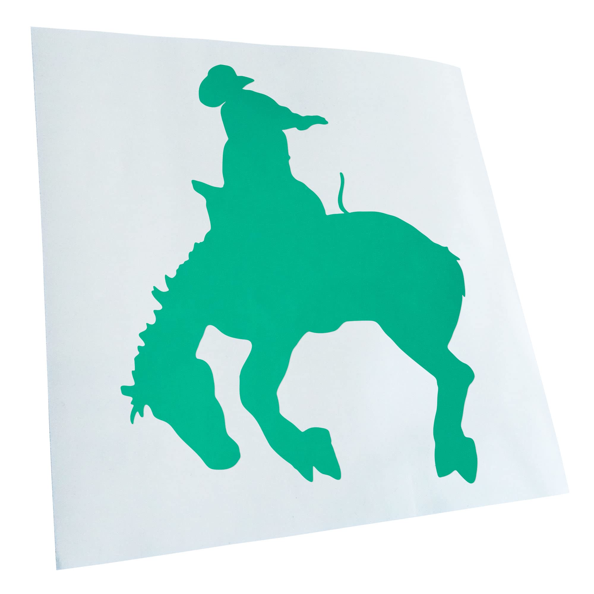 Kiwistar - Car Sticker - Turquoise - 50 x 42 cm Cowboy with Horse Rodeo 2 Stickers for Car, Laptop, Bicycle, Truck, Motorcycle Multi-Coloured JDM Decal Racing