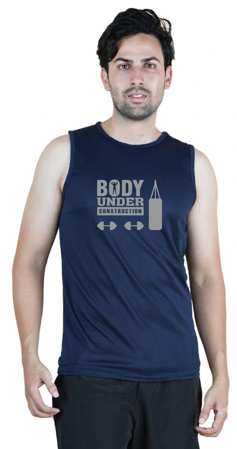 Men's Polyester Regular Fit Vest - Multipurpose Sando for Gym, Running, Outdoor - Sleeveless Undershirt, Round Neck Baniyan-picture-44