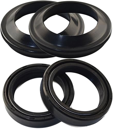 AHL Juego de retenes de aceite y polvo de horquilla delantera 1.496 in x 1.969 in x 0.433 in para Yamaha FZR600 1989-1997