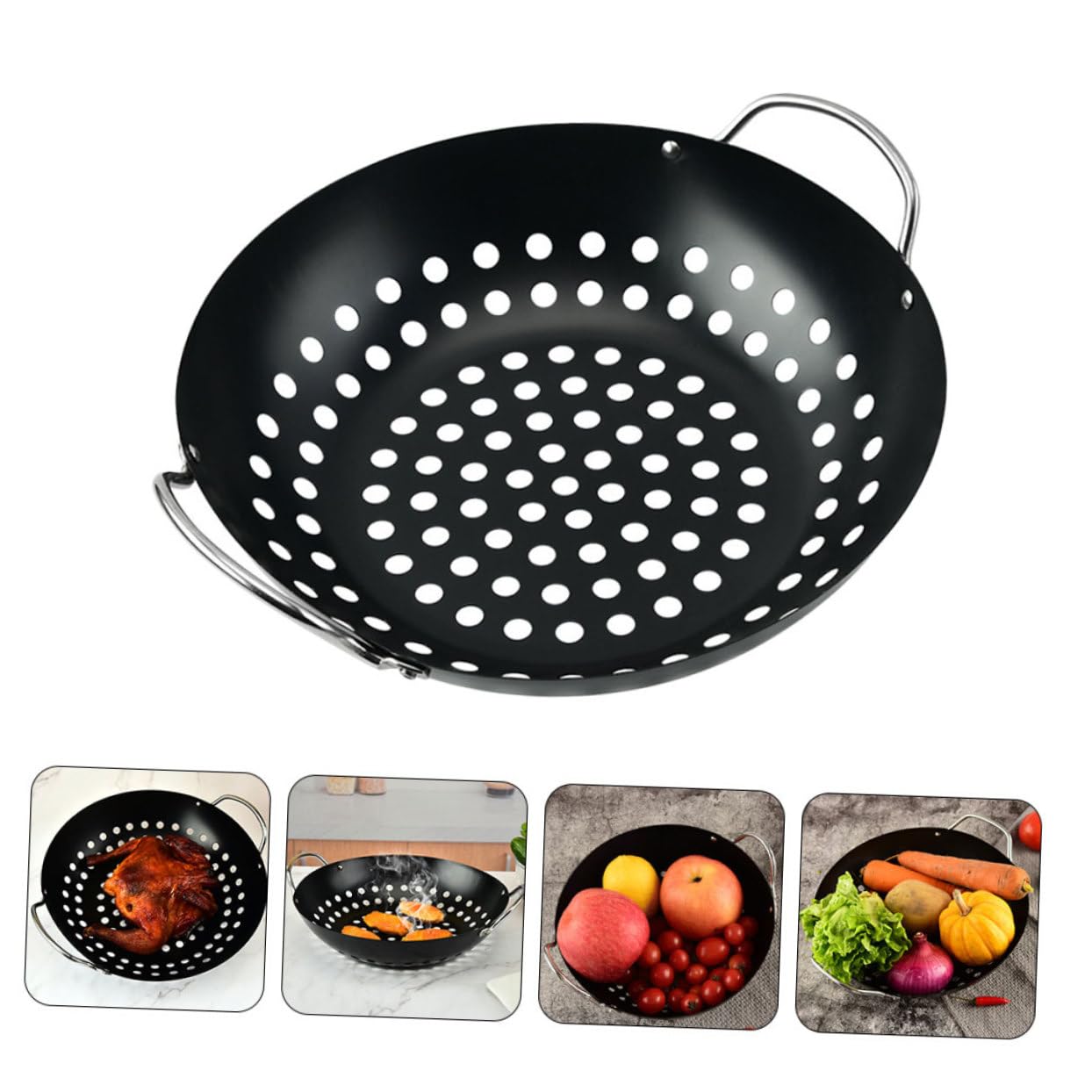 VANZACK Plancha Para Barbacoa Carbono Placa Antiadherente Para Barbacoa Para Cocinar Carne y Verduras La Parrilla