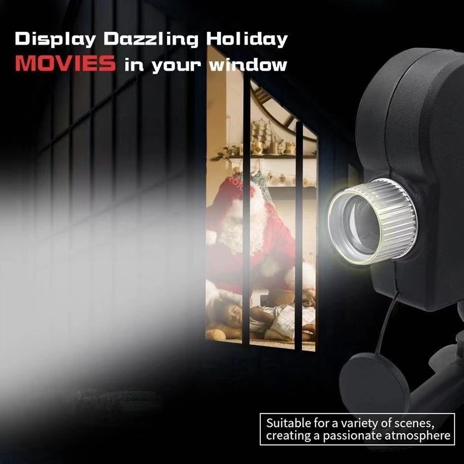 Luci del proiettore, luci di proiezione di Halloween Luci da giardino per esterni di Natale Illuminazione per proiettori con 12 motivi per decorazioni natalizie natalizie (dimensioni: normative europe