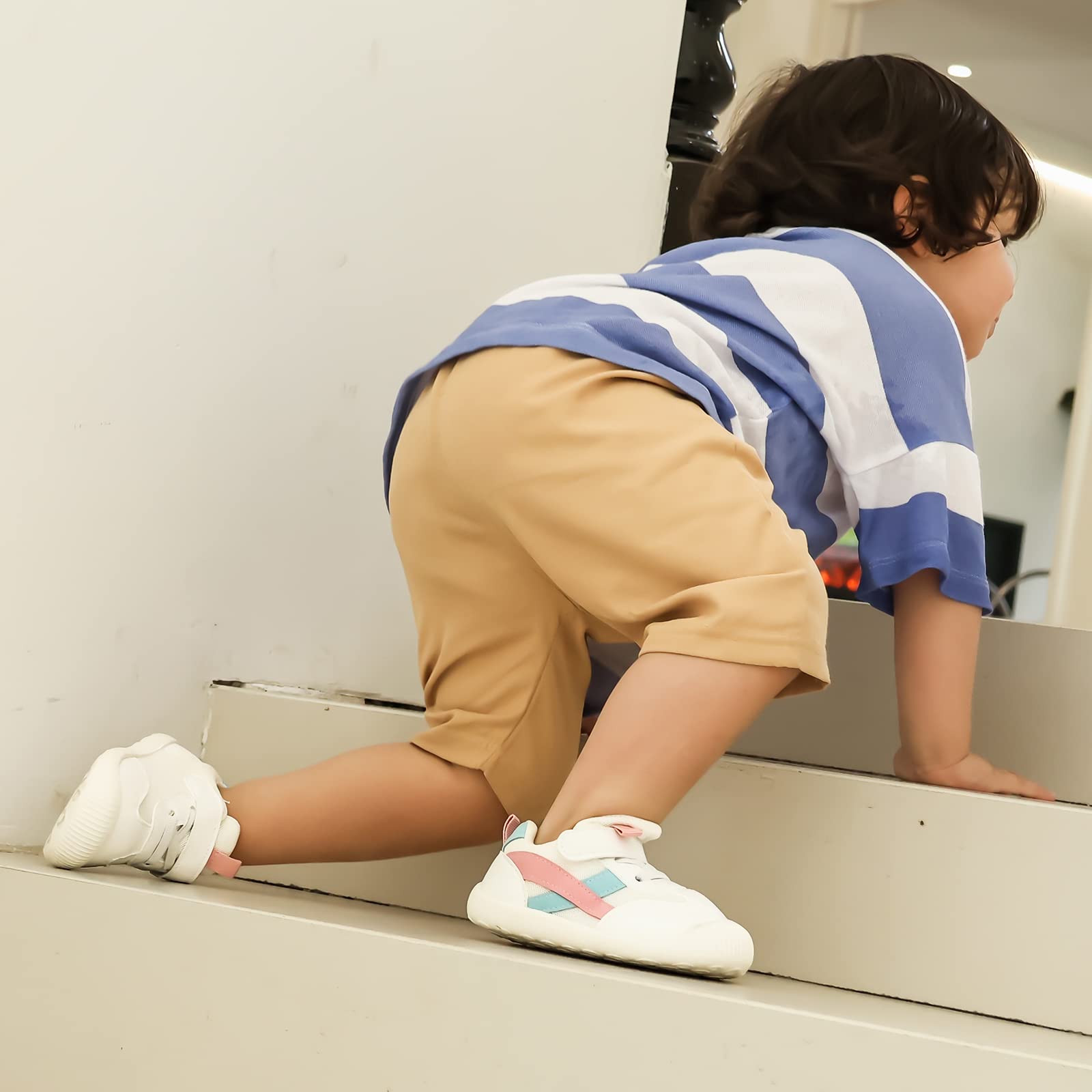 MK MATT KEELY Scarpe Bambina per Primi Passi in Morbida Pelle Unisex Scarpine Neonato Sneakers con Fondo Morbido Ragazza Ragazzo