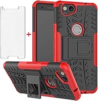 Vista 8 de Funda de teléfono para Google Pixel 2 con protector de pantalla y soporte, resistente, híbrida, resistente, accesorios de celda protectora, Pixel2