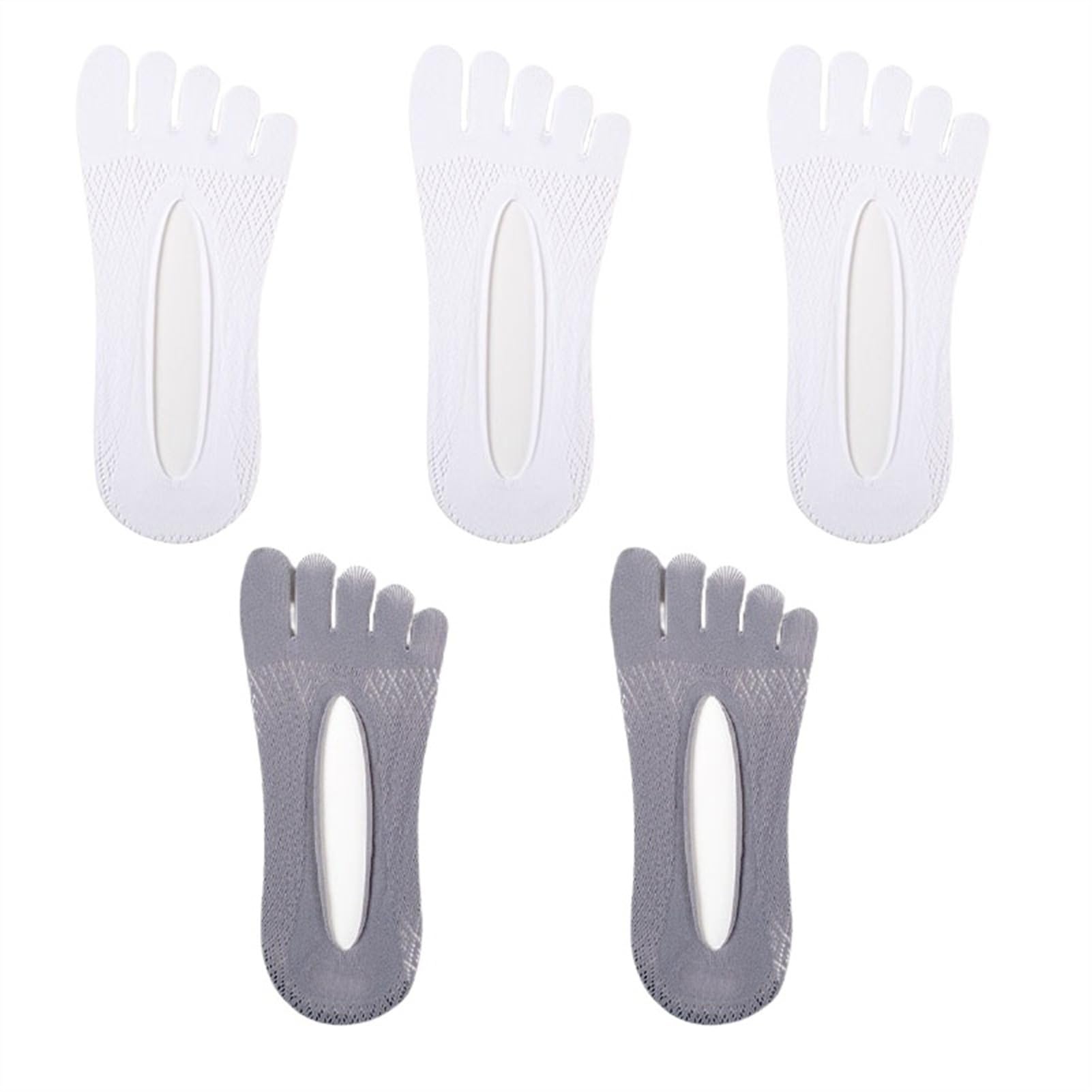 ERICAT 5 pares de calcetines de verano para hombre, ultrafinos, transpirables, invisibles, calcetines tobilleros para hombre, 5 pares-8, EU 37-45