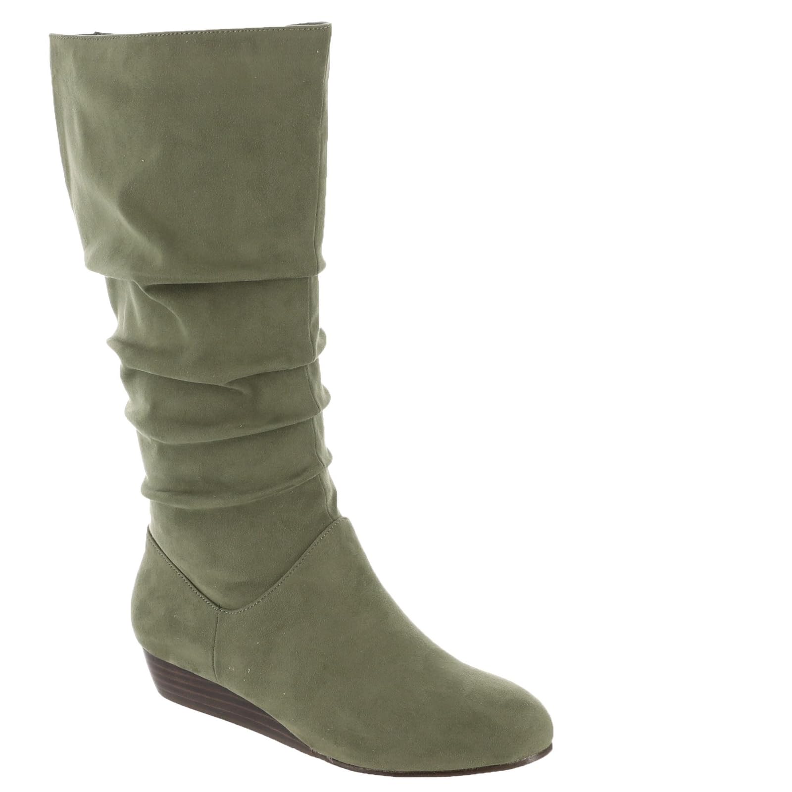 Masseys Womens Khloe Slouchy Mid Calf Wedge Boot
