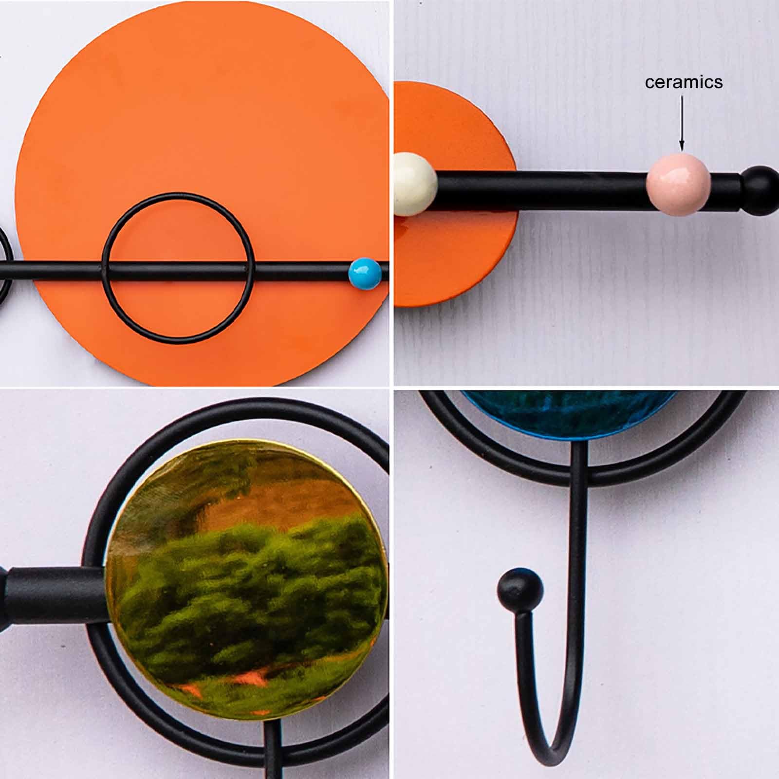 Ganchos para colgar en la pared, ganchos de pared, perchas para sombreros, perchas de baño, perchas de pared, ganchos para ropa de granja, naranja, S