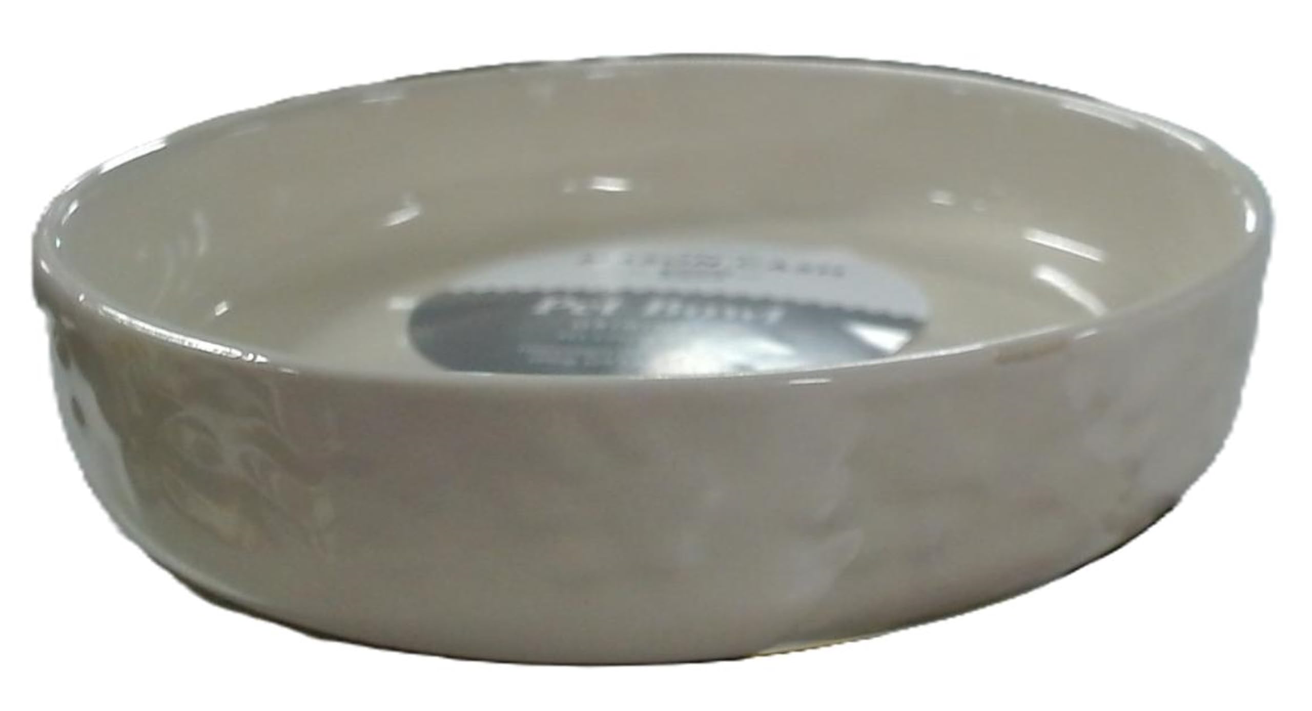 Colour Mix Cream Cat Saucer 13cm |200ml Durable Stoneware Pet Bowl for Food & Water | Dishwasher, Freezer & Microwave Safe