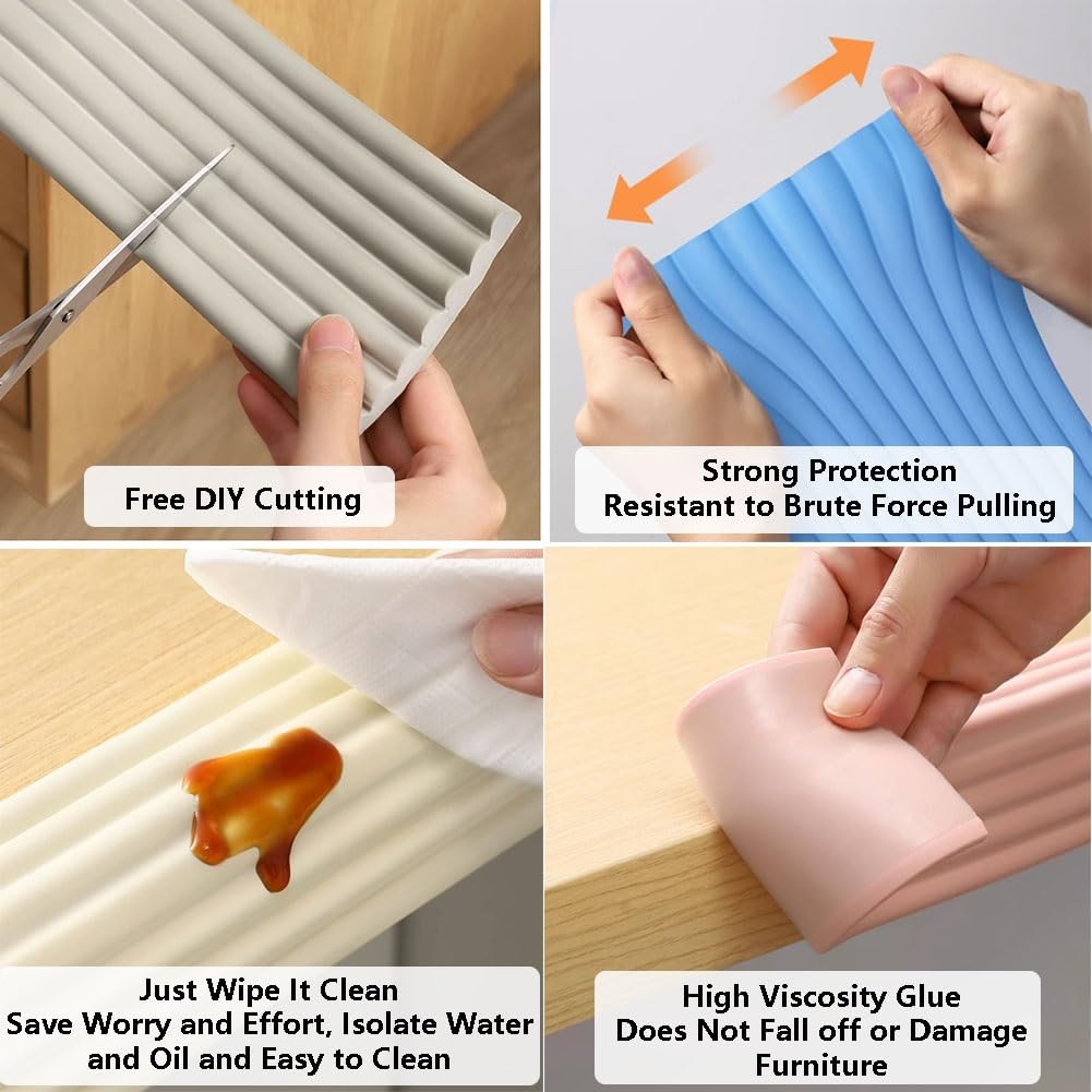 Tiras de seguridad de espuma y almohadillas acolchadas para protección de bordes, artículos esenciales de seguridad anticolisión para muebles para mesas de comedor