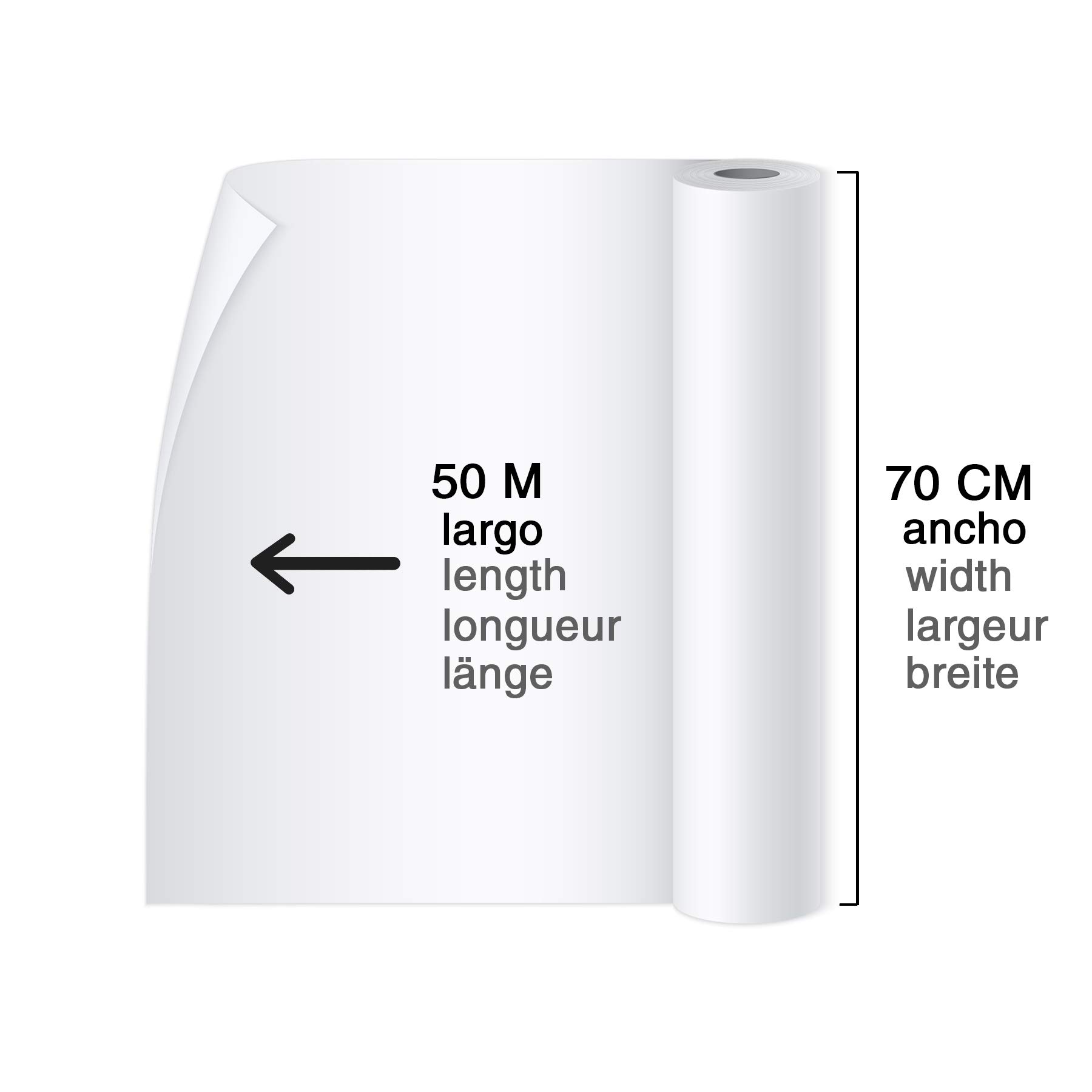 Pakot – Papel Regalo Kraft Verjurado Oro – Bobina 70 cm x 50 m – Rollo Decorativo para Envoltorios de Regalos, Packaging Creativo, Manualidades, Tiendas y Negocios