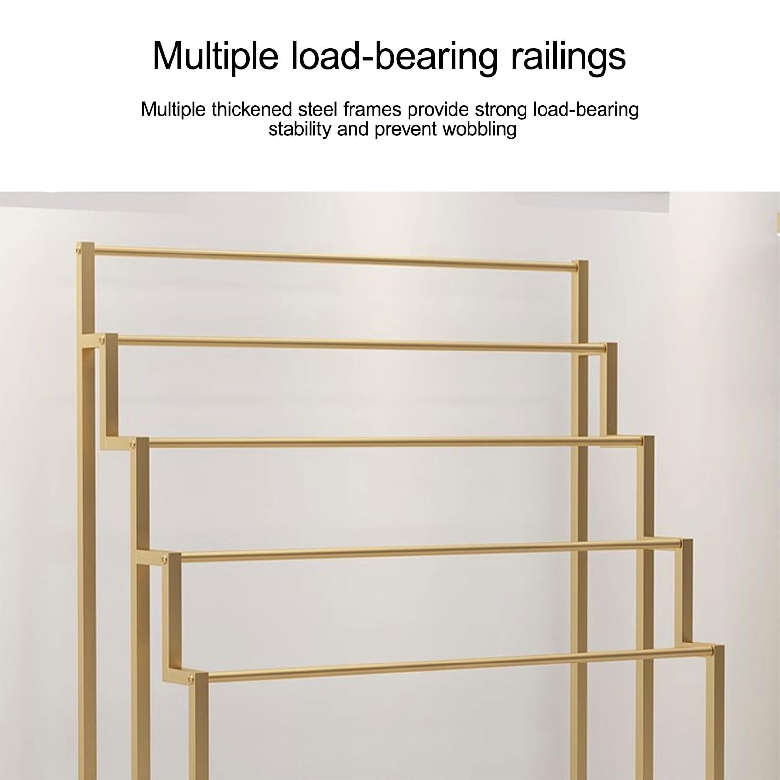 Scaffale per campioni di tende in metallo commerciale, telaio in acciaio con ruote, porta carte colorate per tessuti, finitura dorata, 80 cm, perfetto per showroom.