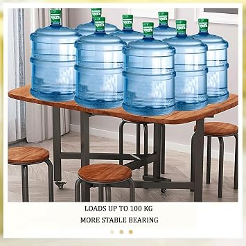 Dining Drop Leaf Table, Wooden Kitchen Folding Dining Table, Extendable Rectangular Drop Leaf Table for Small Spaces with Moveable Wheels (Black,100 * 60cm)