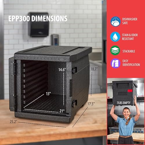 Miniatura 9 de Cambro EPP400110 - Caja para transportar comida aislada color negro