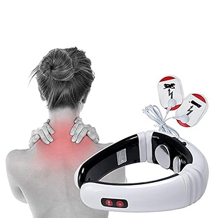 Twiclo Multifunctional Neck Massager Relax Device with 2 Electrode Pads Household Medical Neck Shoulder Massager Neck Pain Health Care