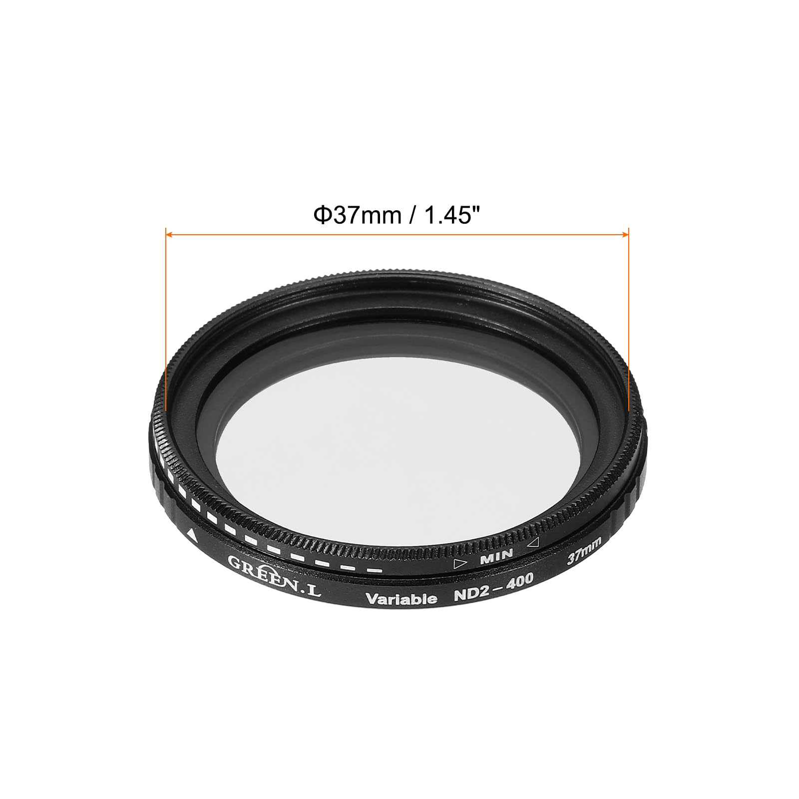 MECCANIXITY ND2-400 Lens Filter Variable Neutral Density Lens Filter 37mm Circular ND Filter Grayscale Filter for Camera Photography Lens