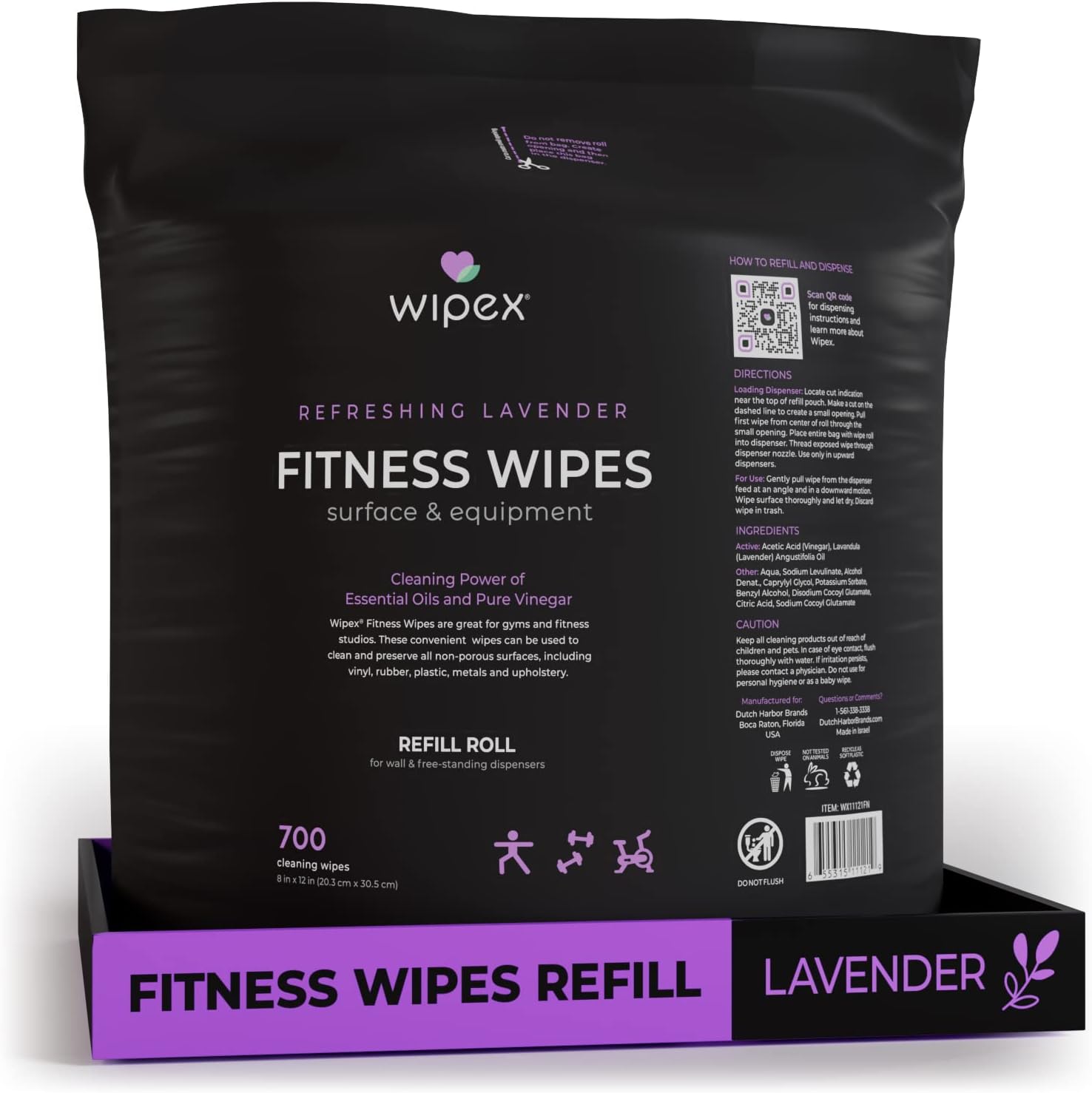 Wipex Gym Wipes Refill 800ct Hand Sanitizing Wipes with