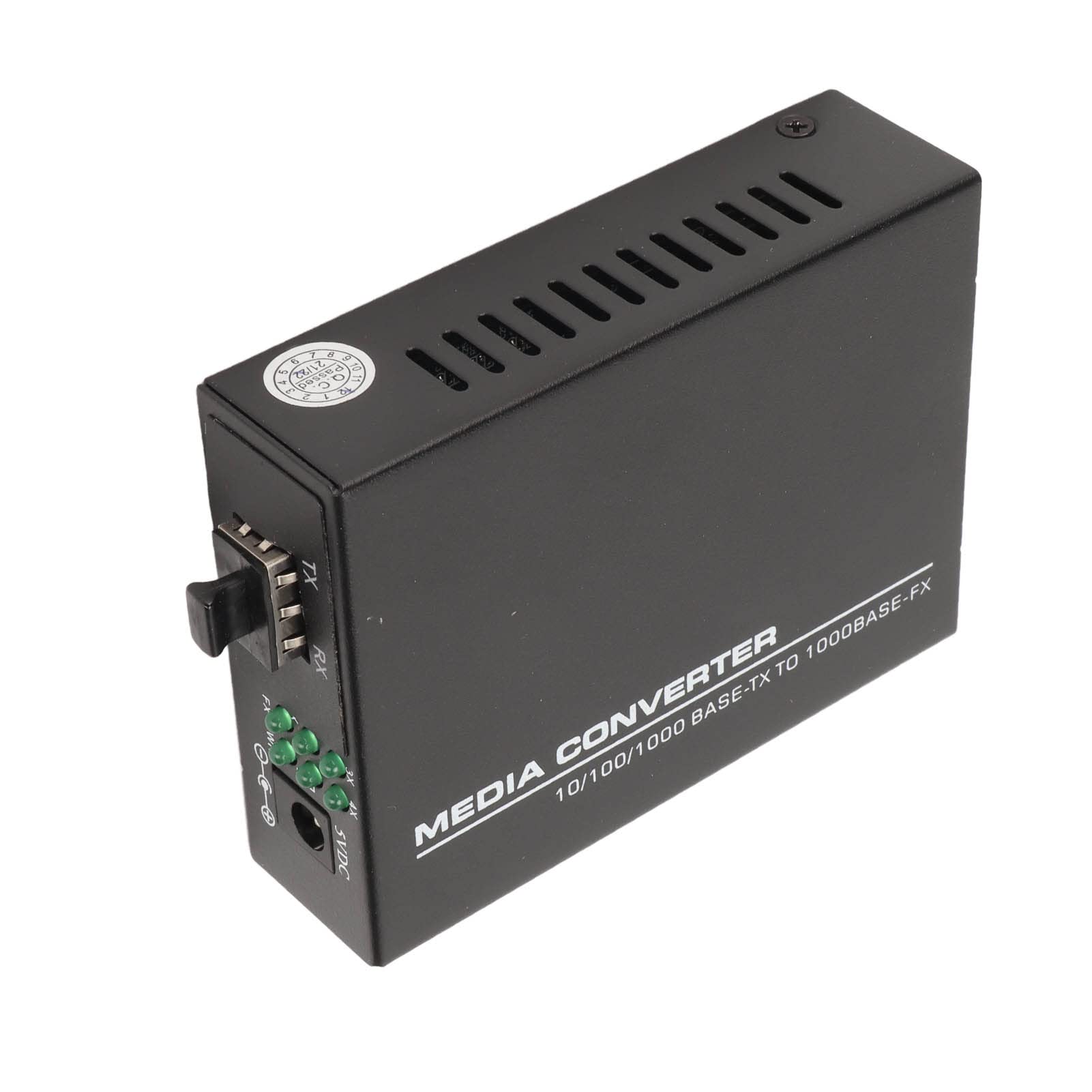 Medienkonverter, Gigabit 1 SFP-Port, 4 RJ45-Ports, 10/100/1000Base TX auf 1000Base FX, 25 km Reichweite
