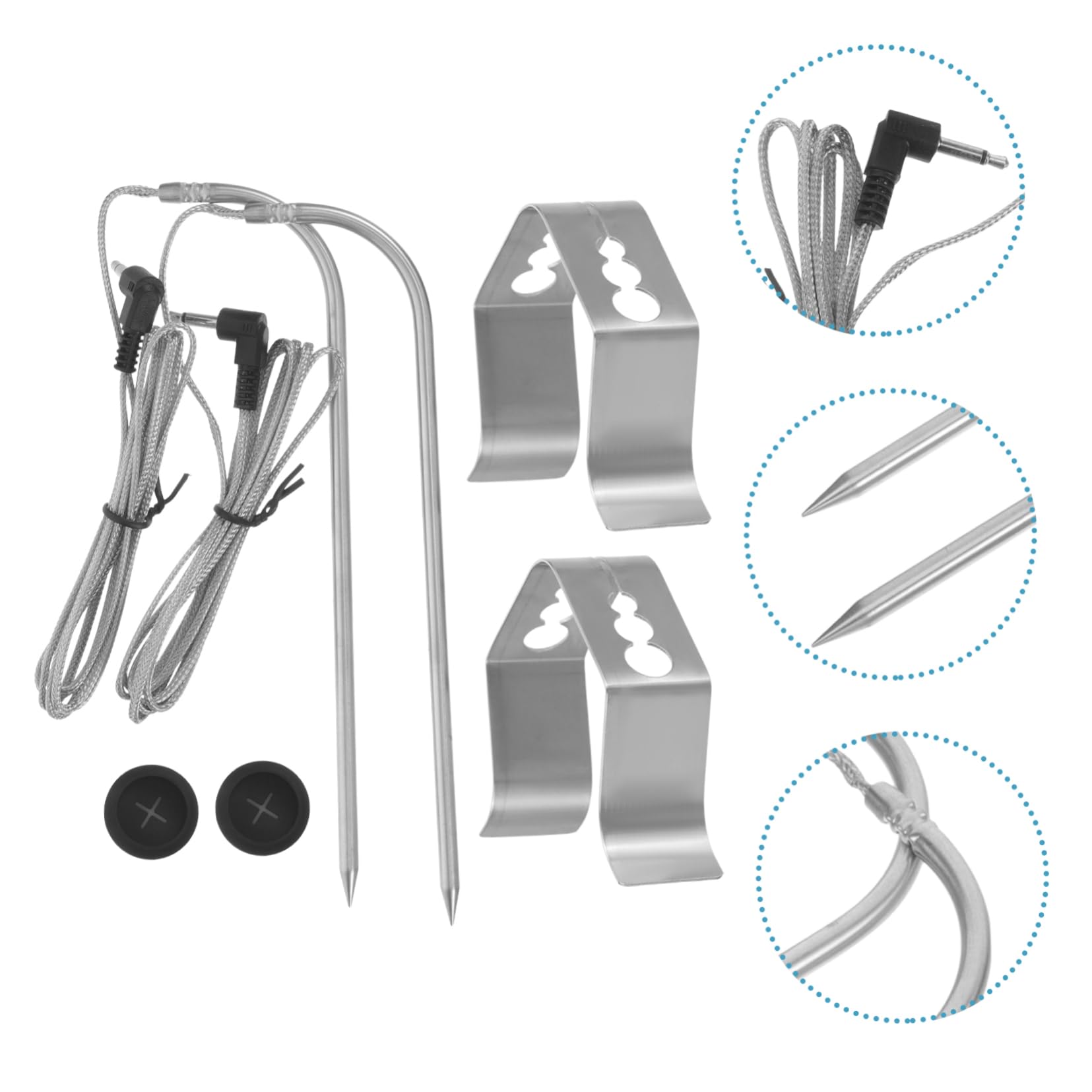UKCOCO 3 Set Termometro per Carne con Misuratore Temperatura Alimentare per Precisione per Bbq