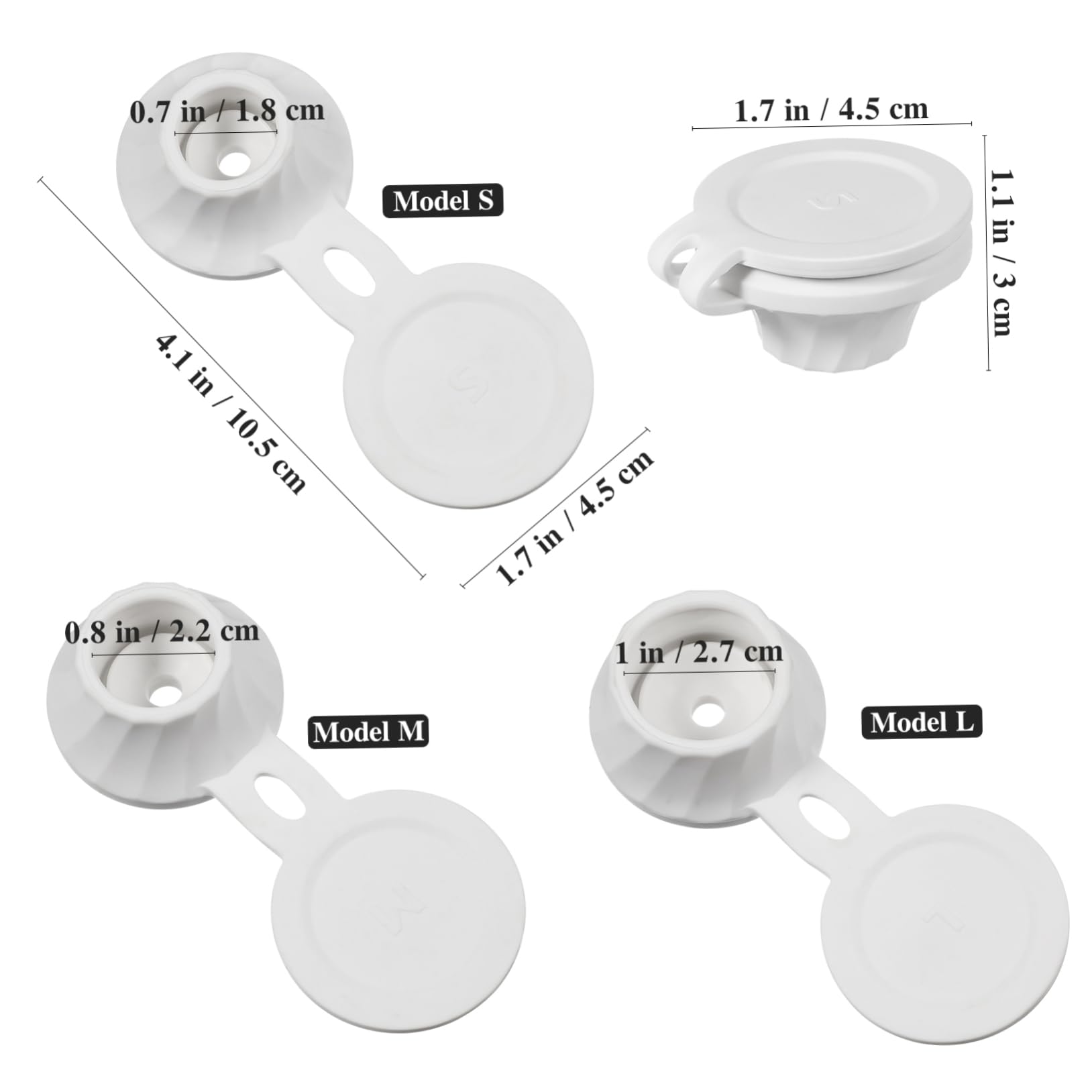 VINTORKY Bathroom Jar Lid Covers Bottle Caps for Jars for Shampoo Dispenser Shower Gel Bottles