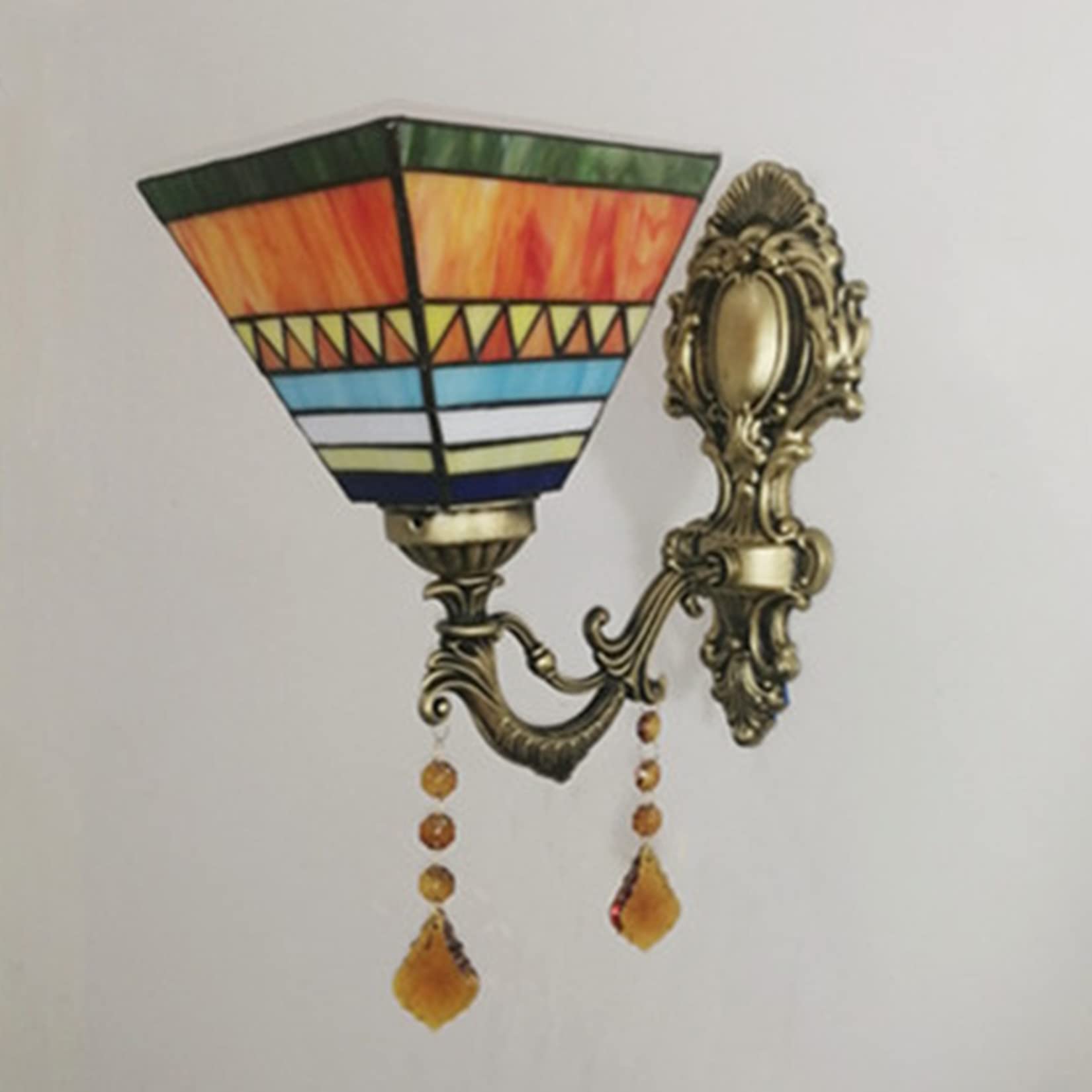 Lámparas De Pared De Vidrio De Estilo Tiffany, Lámparas De Trabajo Retro, Iluminación Frente al Espejo, Lámparas De Mesa, Dormitorio, baño, E27