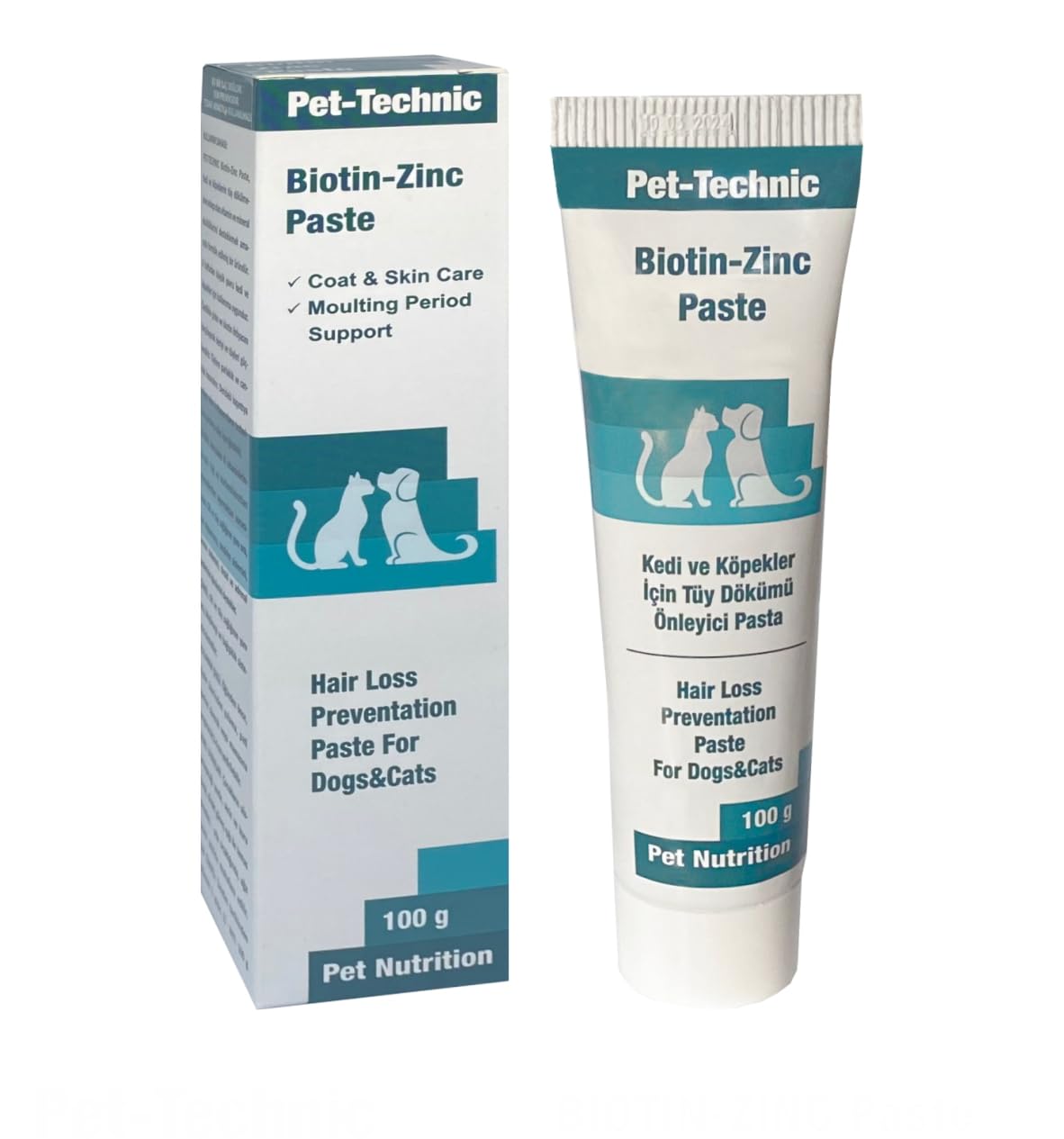 Biotin Zinc Paste – Kedi ve Köpekler için Deri ve Tüy Bakımını Destekleyen Biotin & Çinko İçerikli Takviye Macunu – 100g