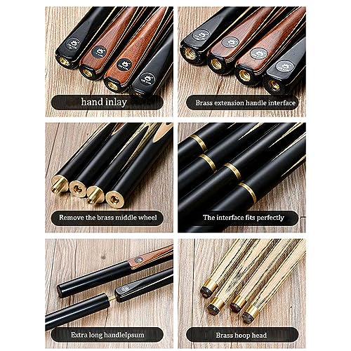 Taco de billar pool cue 145 cm negro profesional miniatura 5