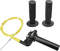 Vista 8 de NIBBI Empuñadura de acelerador giratorio, empuñaduras para bicicleta de tierra con cable de acelerador y empuñadura de manillar para bicicleta pit