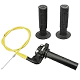NIBBI Twists Throttle Grip,Dirt Bike Grips with Throttle Cable and Handlebar Grip for SSR125 Pit Bike, 22mm Motorcycle Throttle Assembly