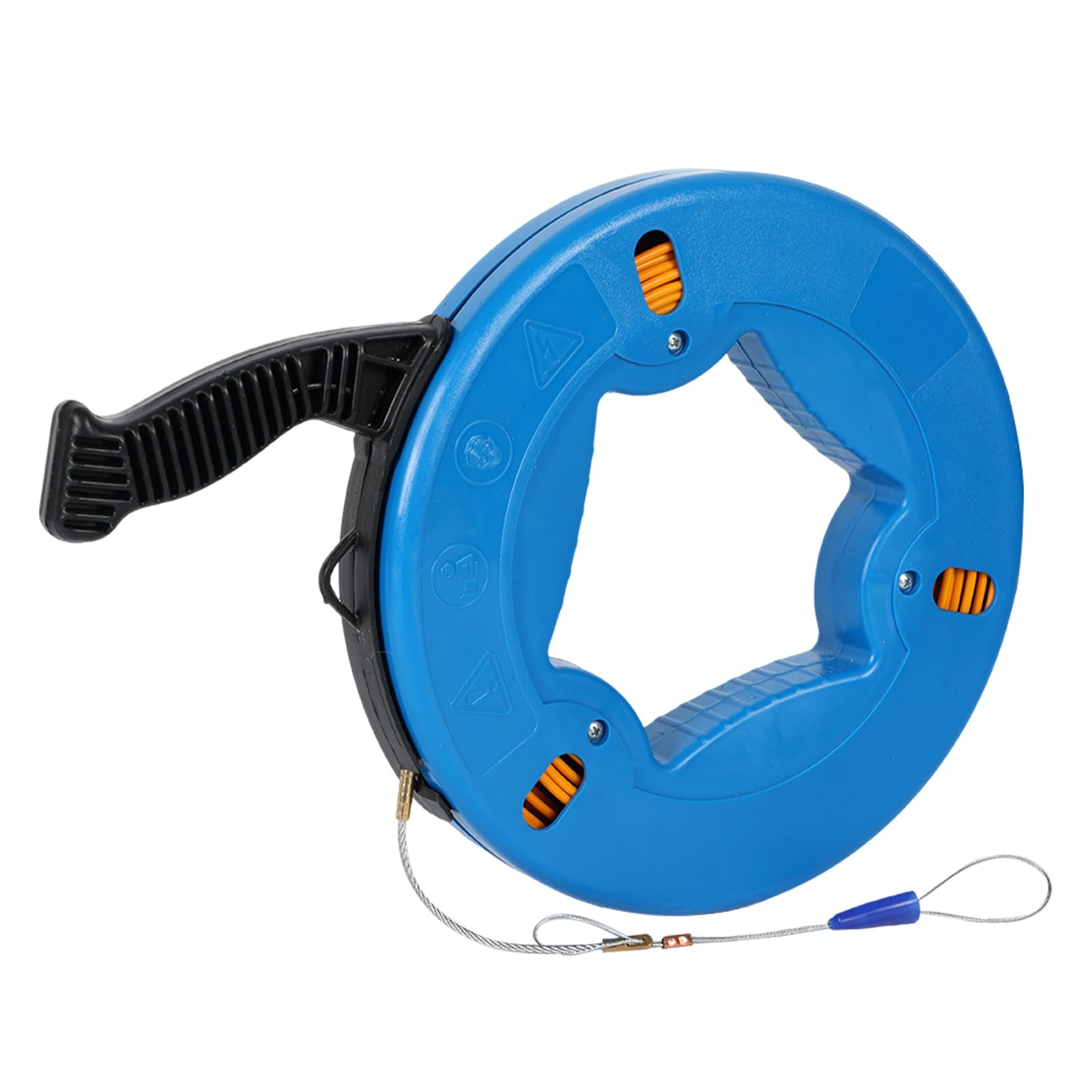 Fish Tape in Reel,4mm Width Fish Tape Wire Puller Fibreglass Wire Cable Puller for Pulling Wire and Cable Wall Cable Running Puller Rods (45m)