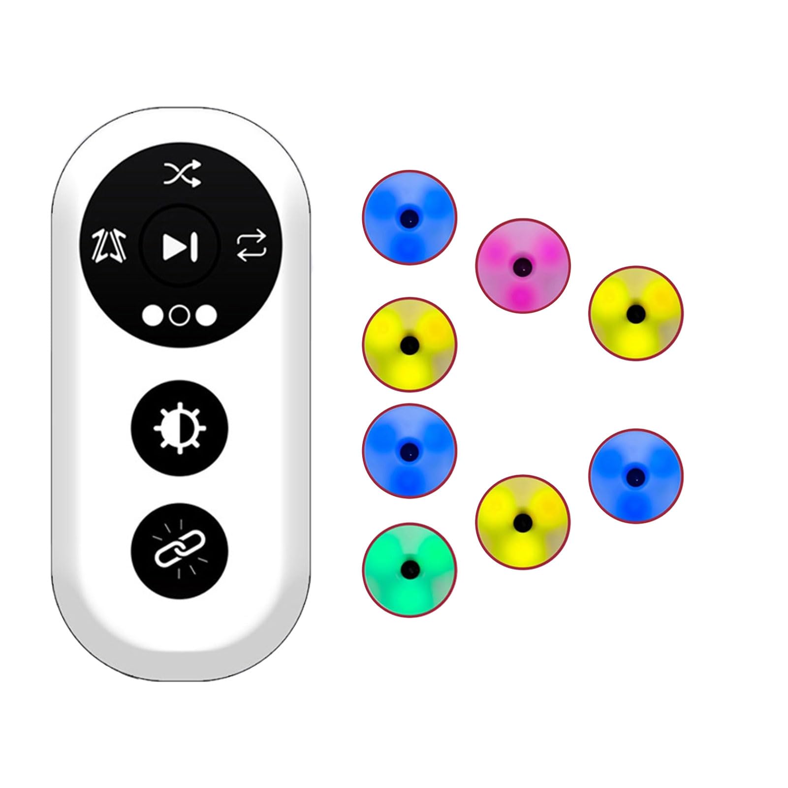 Luces de Entrenamiento de reacción, Juego de Entrenamiento de Agilidad Mejora la Velocidad, Control Remoto multimodo, lámpara 3.4.6.8.10 opcion(Size:8pcs,Color:Rojo)