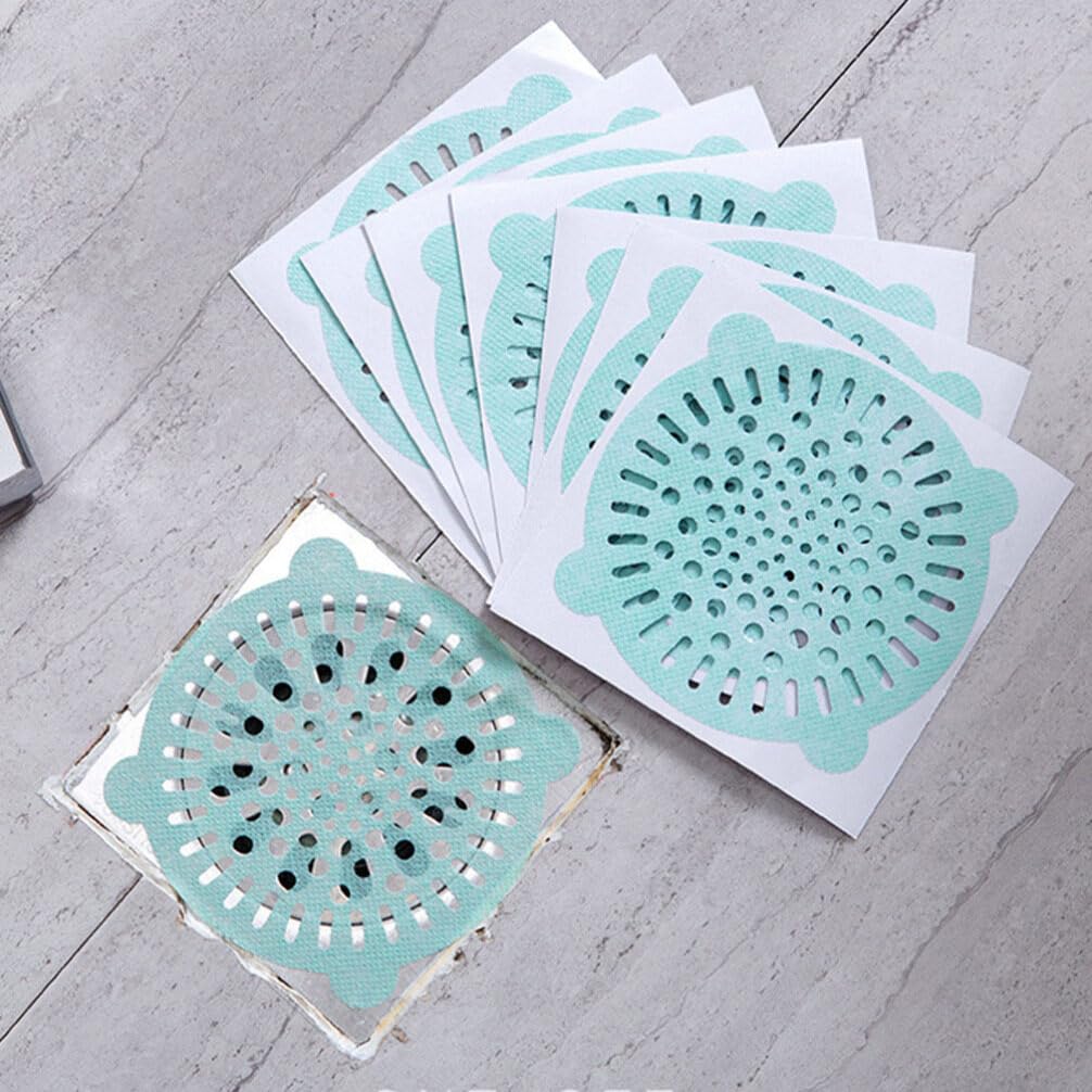 OSALADI 40Pcs Drain Hole Sticker,Shower Drain Hair Catcher Mesh Stickers,Hair Catchers for Shower,Hair Drain Catcher Floor Stickers,Drain Hair Catcher