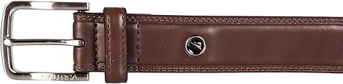 Miniatura 3 de Nautica Cinturón de cuero de vestir para hombres para trajes y pantalones Clásico Negocios Moda Ajustable Hebilla de metal