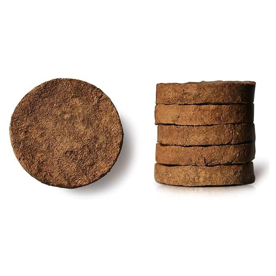 Natural Cow Dung Cakes (Upla/Kanda) 4X1 inches | 100% Pure & Dried Cow Dung for Hawan, Pooja, Cooking, and Organic Fertilizer | Eco-Friendly, Smoke Purifying & Long Burning (40 pcs 1kg)-picture-27