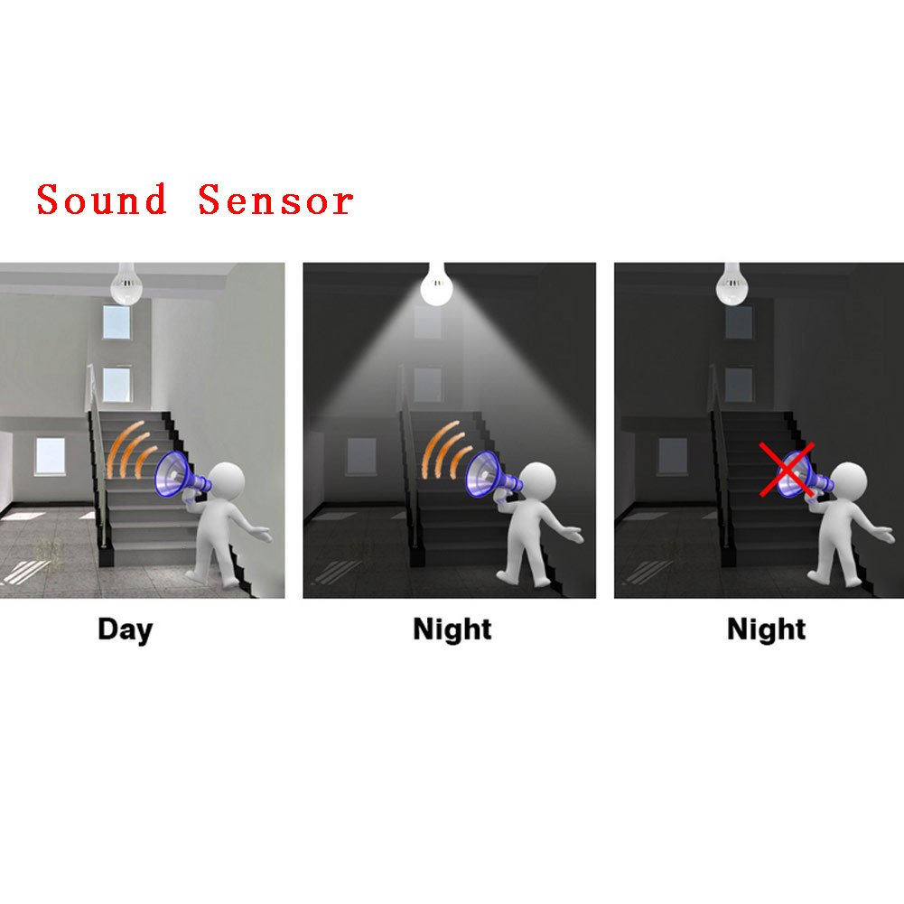 Lampadina LED Intelligente 3W Con Sensore Sonoro – E27, Luce Bianca 5500-6000K Per Corridoio E Ingresso