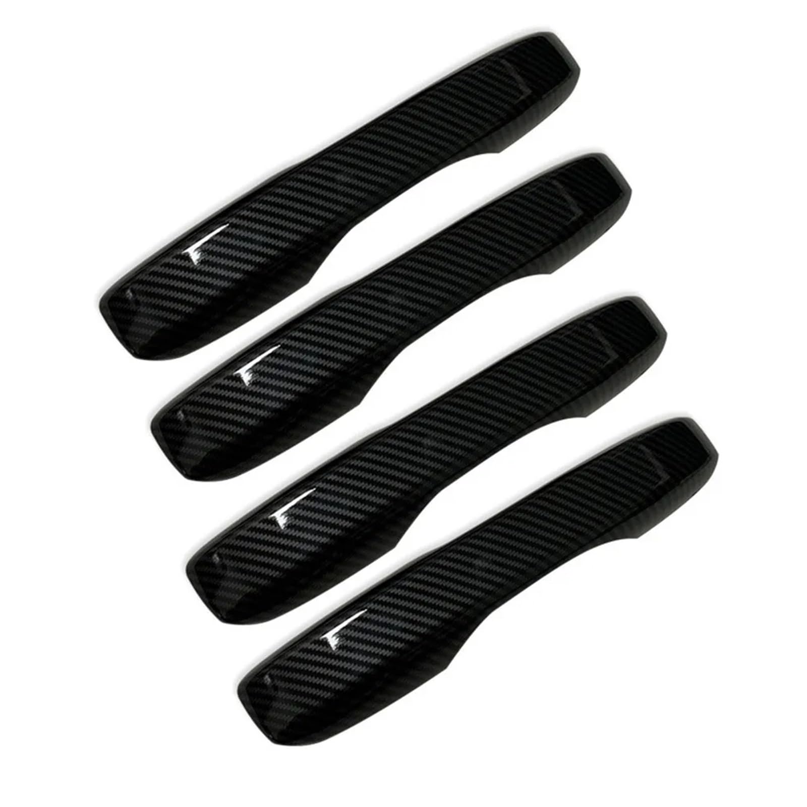CFAYRLMS Door Pull Cover Compatible with for Civic 11th for Gen 2022-2024 Car Carbon Fiber Style Exterior Door Handle Moulding Cover Trim W/Keyless Entry Decor