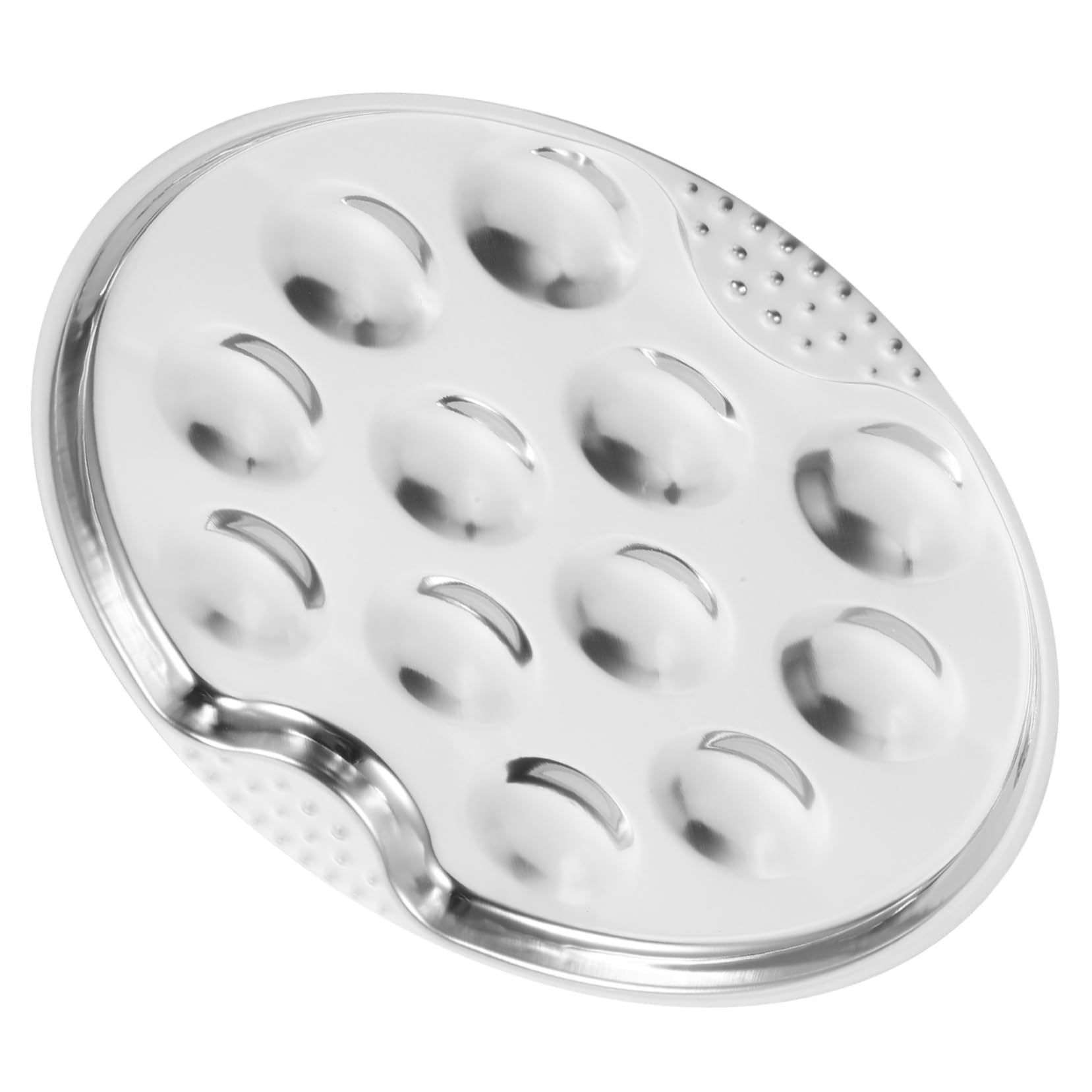 IMIKEYA Snail Plate Serving Tray Round Escargot Oven Plates Tool Trays Escargot Plate 12 Holes Escargot Dish Escargot Cooking Tray Escargot Platter Vintage Oyster Plates Plates Shell