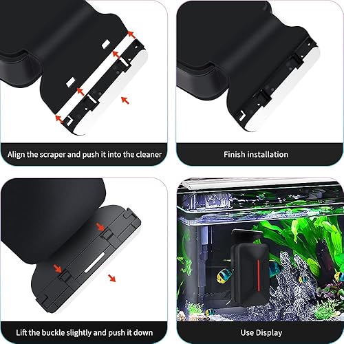 Miniatura 6 de Cepillo limpiador magnético fuerte acuario magnético flotante para acuario - Limpiador de peceras - Limpiador de peceras - Depurador y raspador