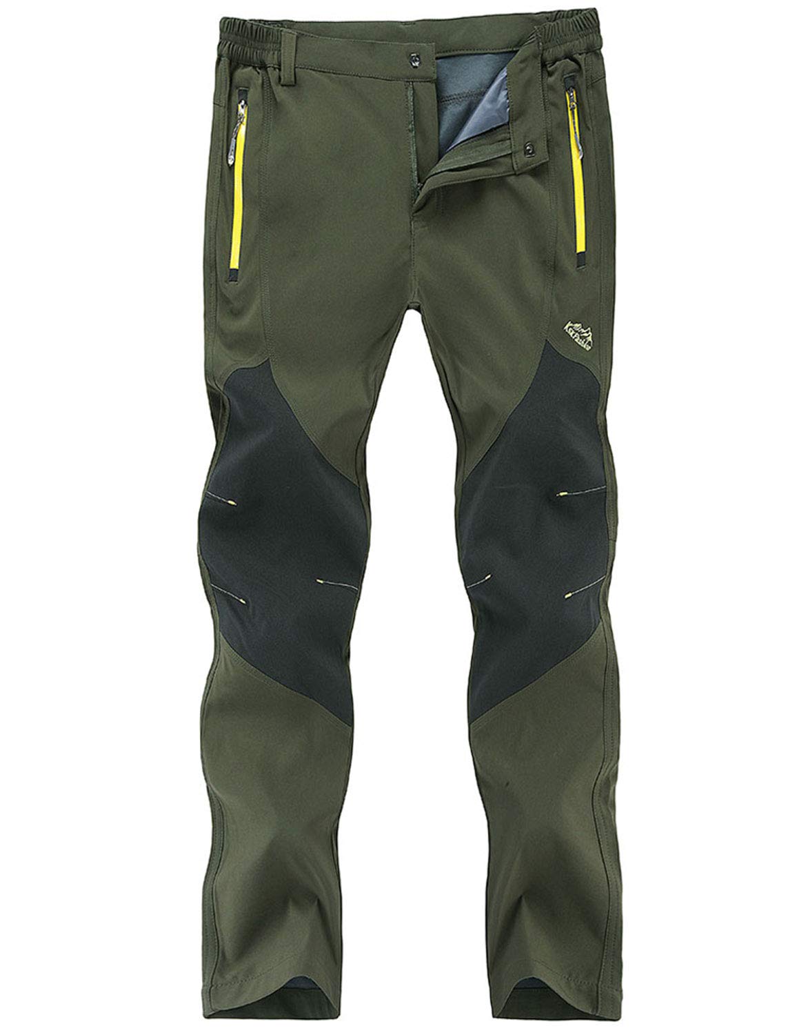 Freiesoldaten Men’s Outdoor Cargo Pants Windproof Water Repellent Softshell Trousers