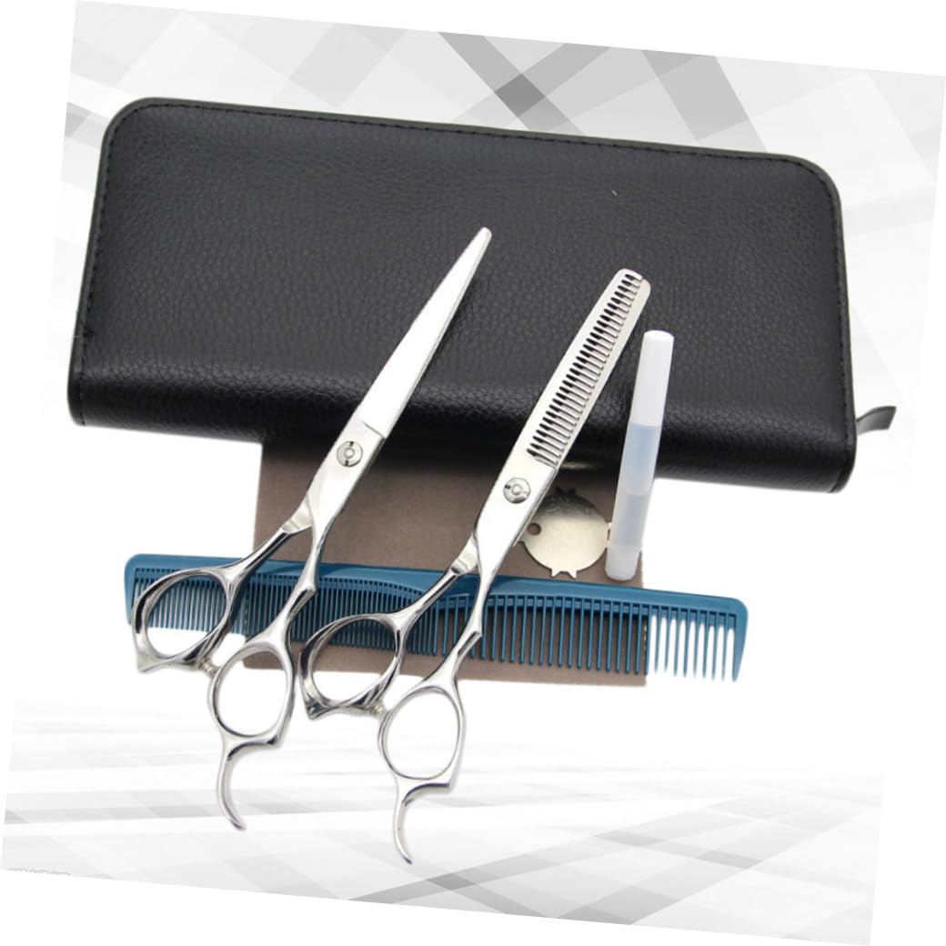 CALLARON Tijeras para Cortar el Pelo Tijeras de Corte Portátiles de Acero Inoxidable Rectas Cabello Herramienta para Cortar el Cabello Casa o Salón