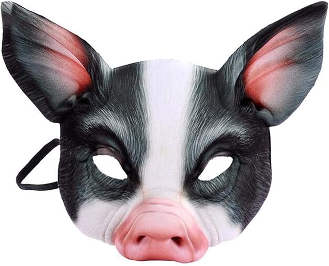 Carnival Party Masquerade Party Props Half Face Pig Face