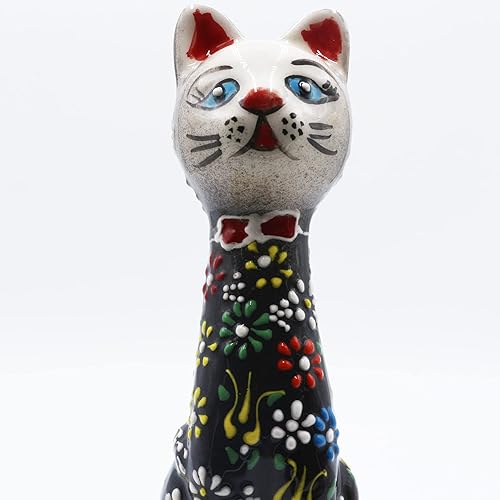 Miniatura 9 de HeraCraft Figura de gato de faraón egipcio pintada a mano, estatua de gato en miniatura de cerámica, esculturas hechas a mano, figuras