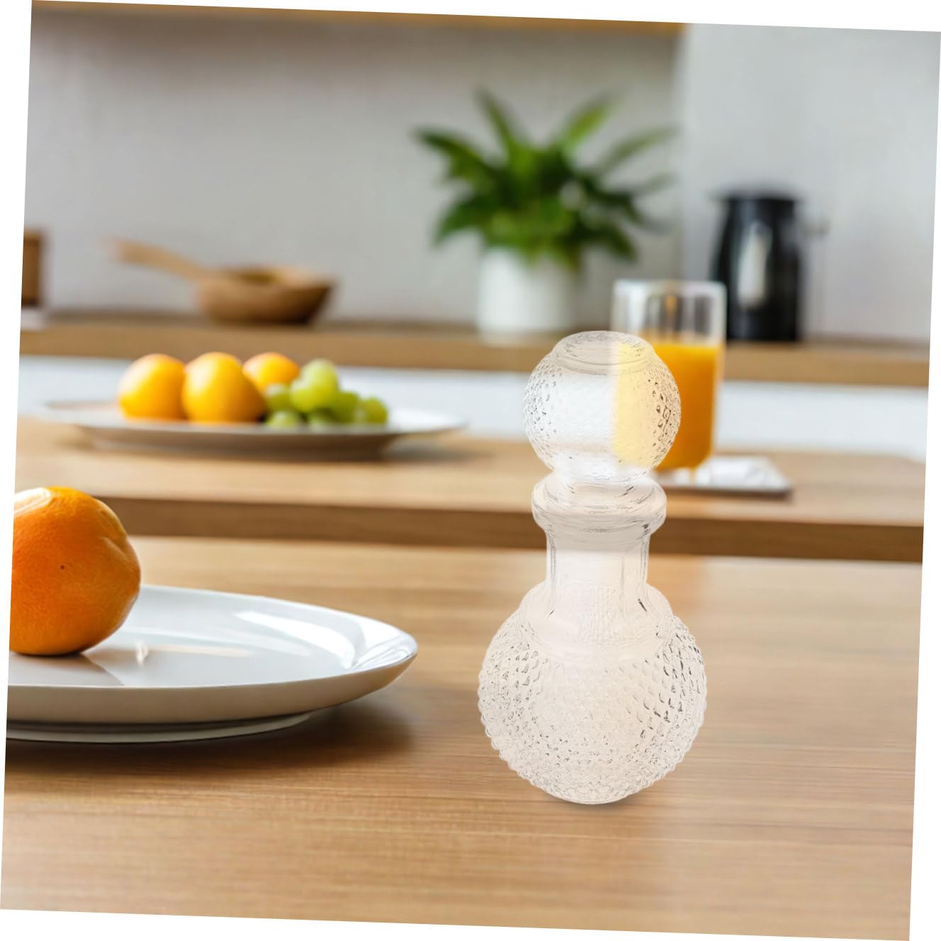 Artibetter 2pezzi Bottiglia di Vetro Decanter per Vino Trasparente Ispessito di Dispenser per Liquori Decorativi Adatto per Ristoranti Bar Case Hotel