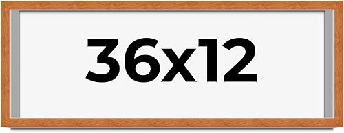 Miniatura 294 de Marco marrón de 18 x 24 pulgadas, marco de madera maciza de nuez de miel, ancho de moldeo de 0.875 pulgadas, profundidad de rabo de 0.875 pulgadas