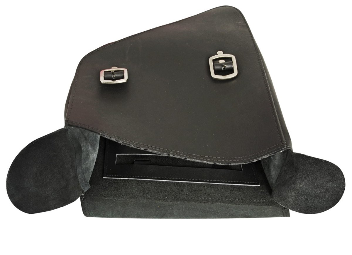 Satteltasche Dallas 11 L. XL mit Flechtschnürung Softail und Starrahmen Bj. 1984-2021 & Cruiser 2022- Harley Davidson Linke Seite