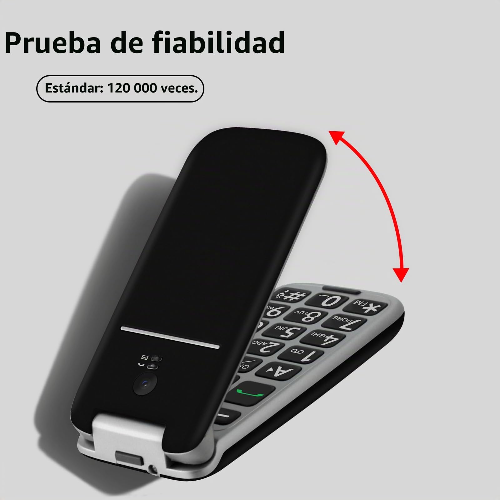 artfone G3 Negro - 4G VoLTE Teléfono móvil de Tapa para Mayores丨Botones y Teclas Grandes丨Teléfono móvil para Ancianos de Pantalla 2,4" 丨Base de Carga丨Botón SOS丨Bateria 1300mAh丨Radio FM丨Bluetooth丨USB-C