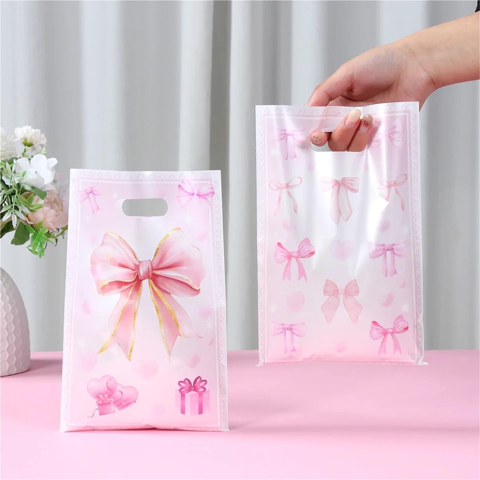 Confezione regalo rosa con fiocco dolce da 24 pezzi per Feste