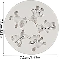 Vista 2 de Bear Silicone Fondant Molds Bear Candy Chocolate Molds For Cake Decoration Cupcake Topper Chocolate Candy Polymer Clay Gum Paste Estilo a