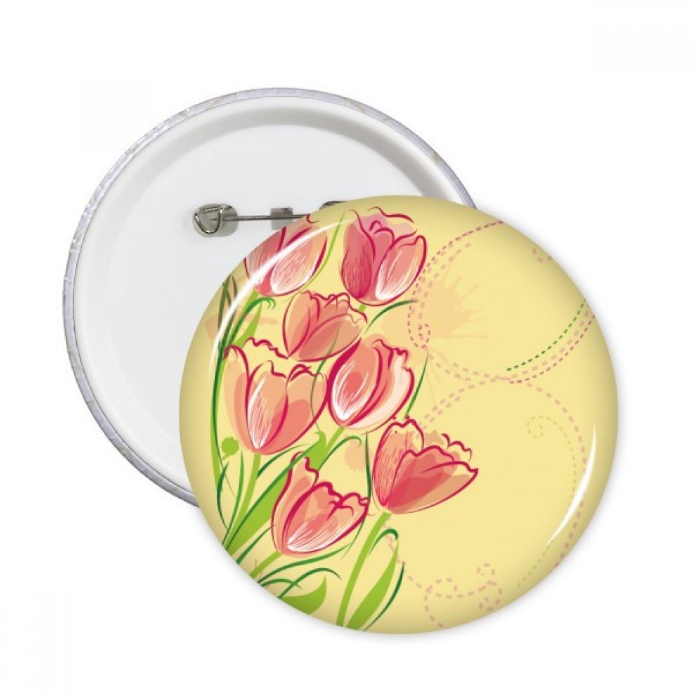 Badge fleur tulipe multicolore idée cadeau originale pour amateurs d'art et de customisation