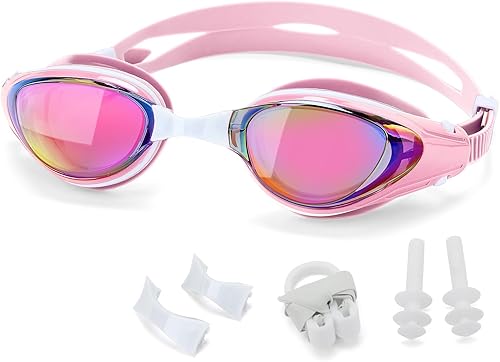 Gafas de natación ópticas para personas con miopía, a prueba de fugas, antivaho y con protección ultravioleta, para adultos, hombres y mujeres