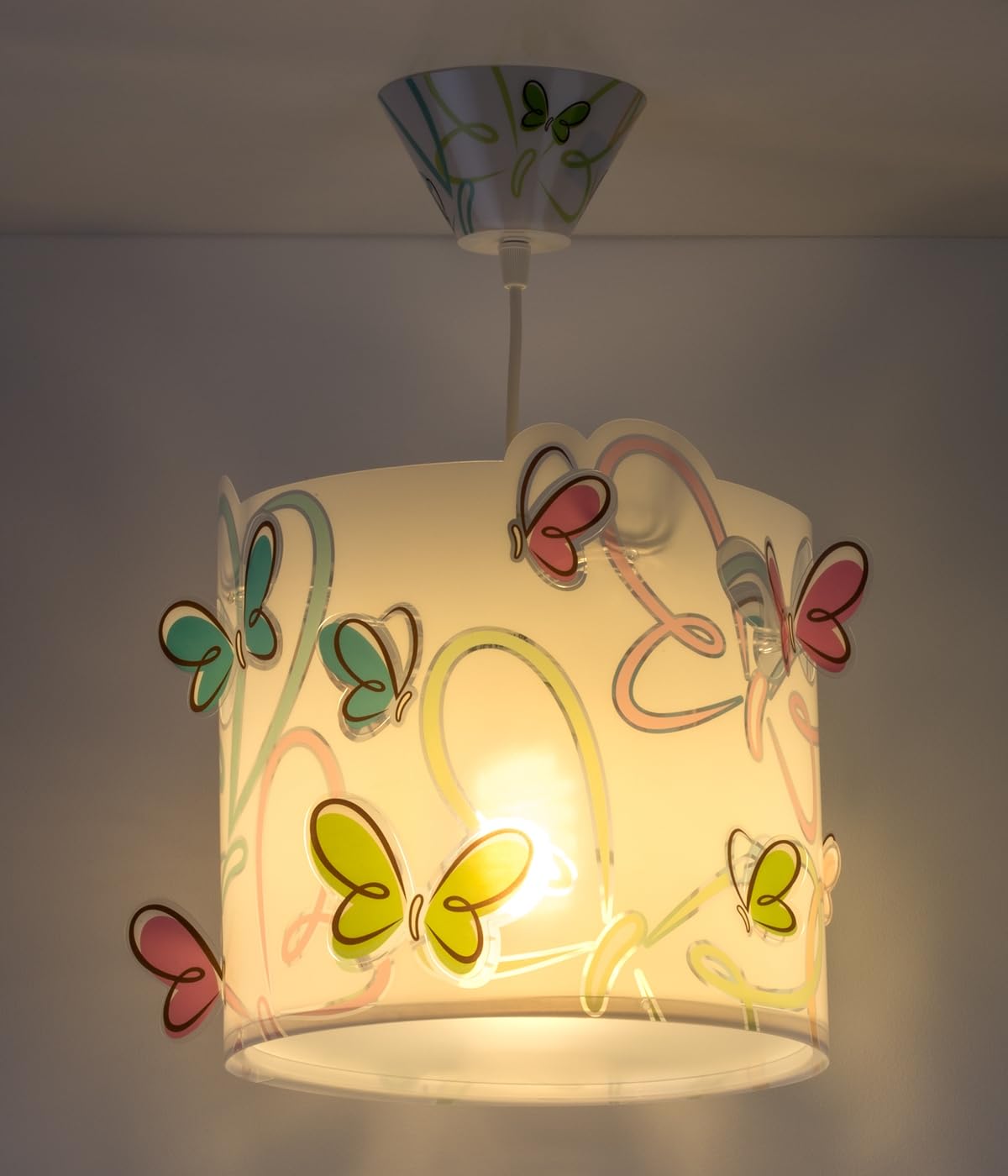 Dalber Lustre Chambre Lampe Suspension Plafonnier Enfants Butterfly E27